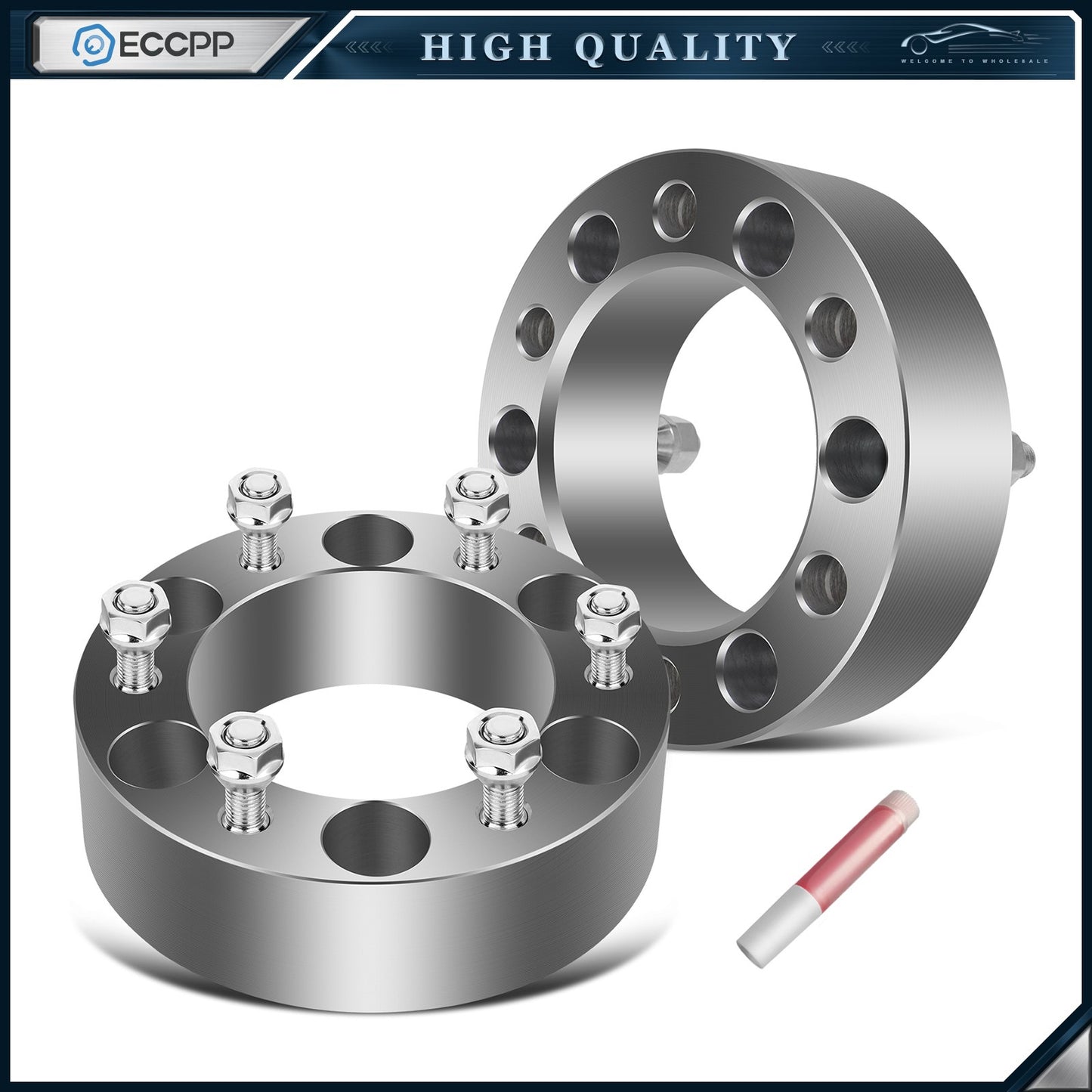 2P 2" 6x5.5 Wheel Spacers 12x1.5 For Toyota 4Runner Tacoma Pickup Chevy Colorado