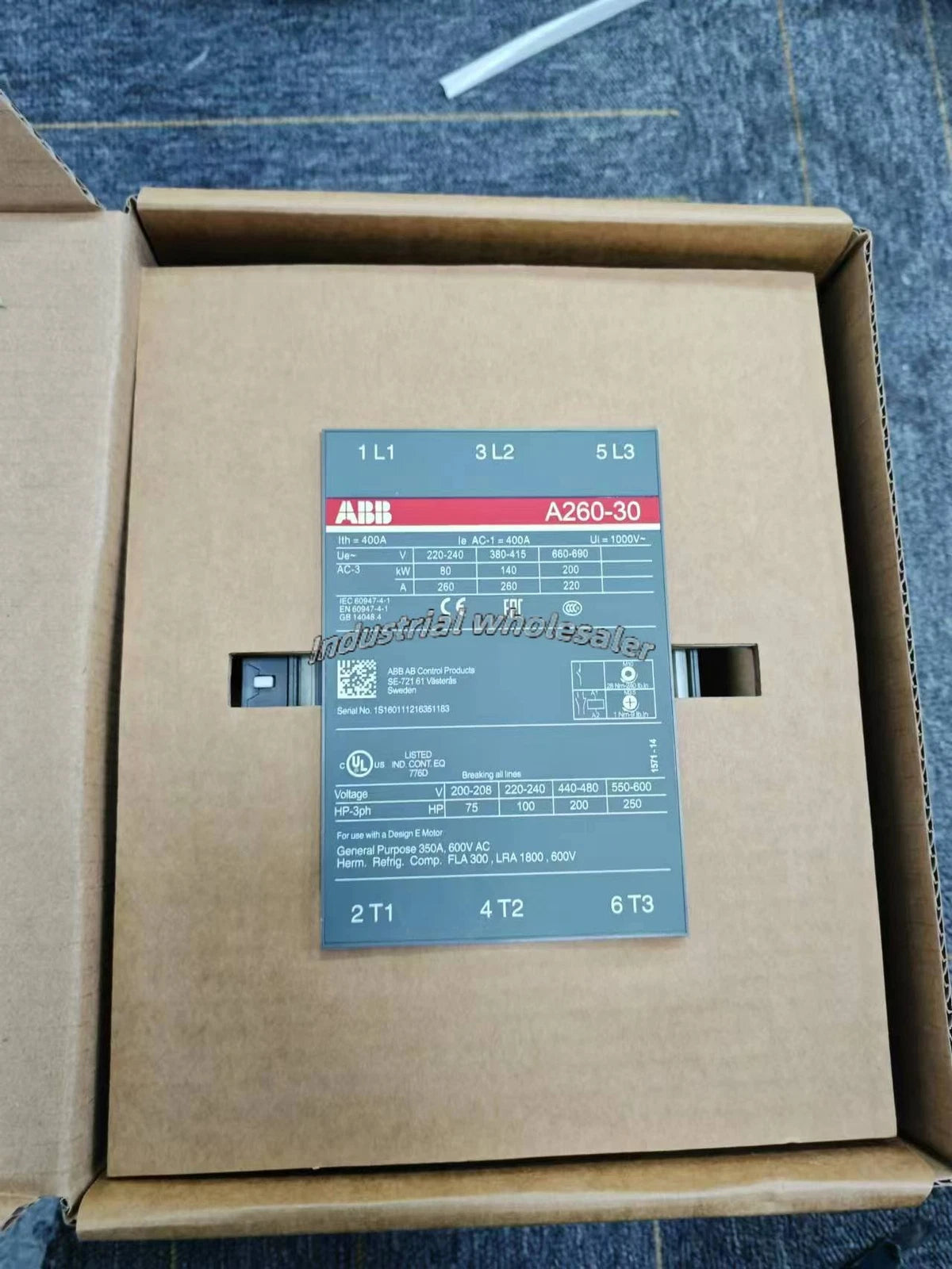 1PCS  ABB contactor A260-30-11 220V Fast delivery #P