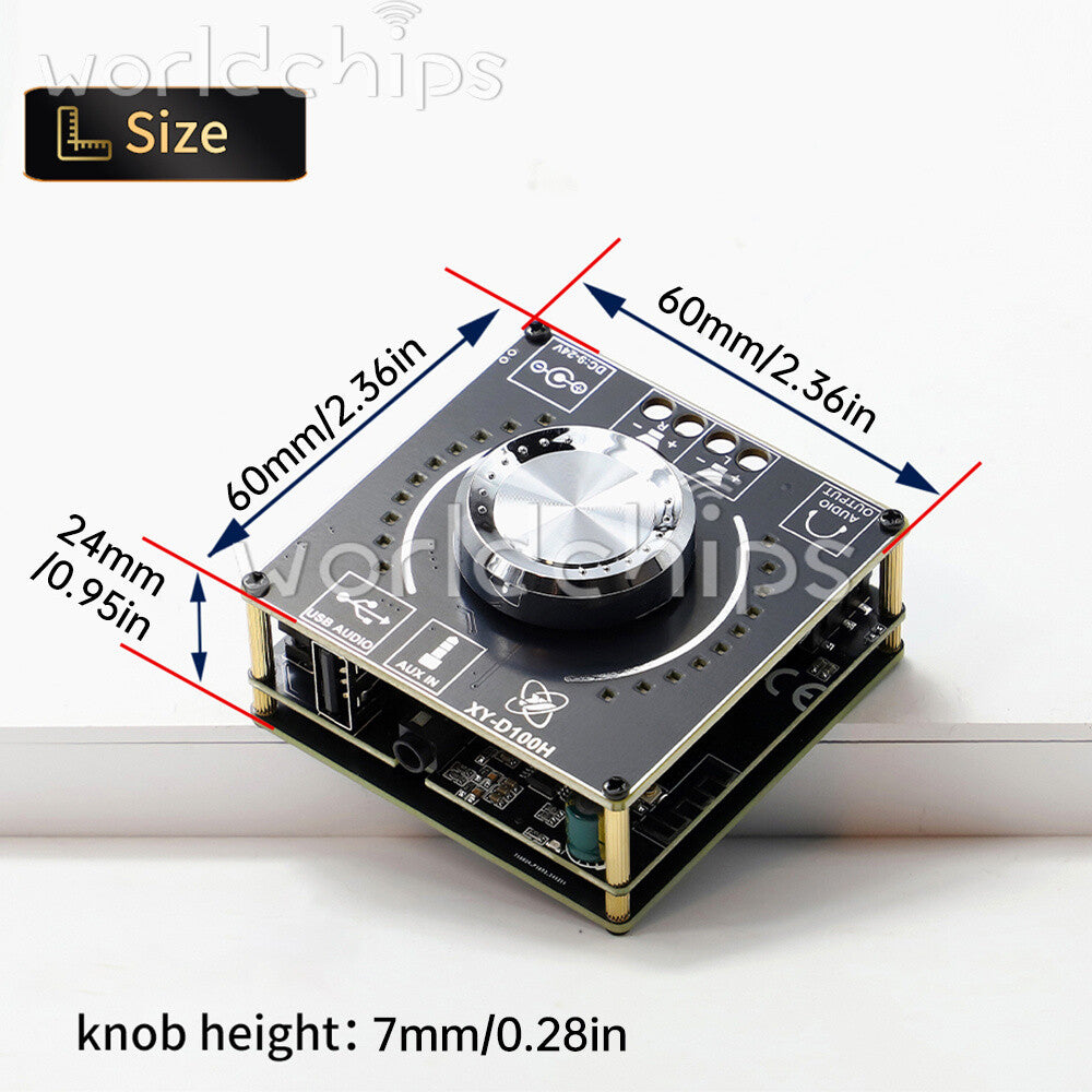 HIFI Bluetooth Digital Audio Amplifier Board 2.0 Channel TPA3116 Power Amplifier