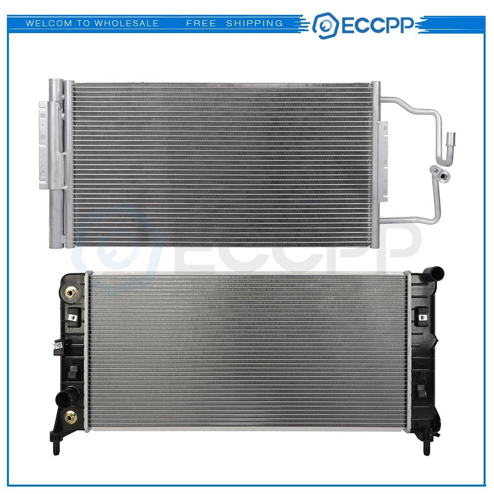 Aluminum Radiator & AC Condenser Cooling Kit For 12-13 Chevrolet Impala
