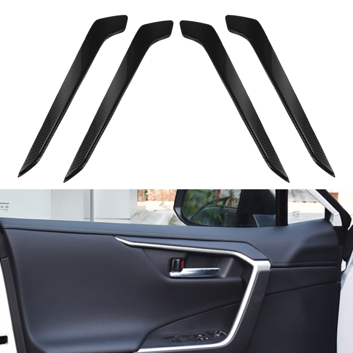 For Toyota For RAV4 Interior Upgrade with Carbon Fiber Trims 2019 2021