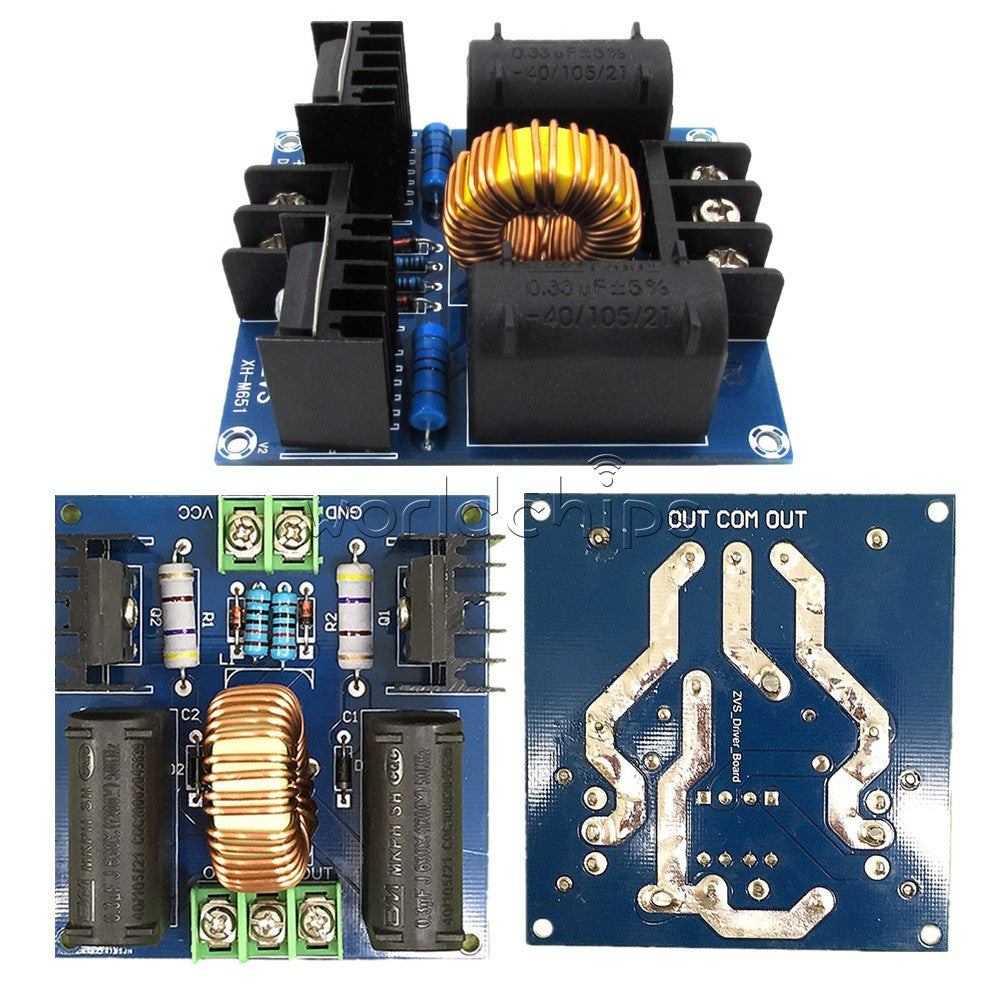 12V-30V 20A 1000W/10A 200W ZVS Tesla Driver Generator High Voltage Power Supply