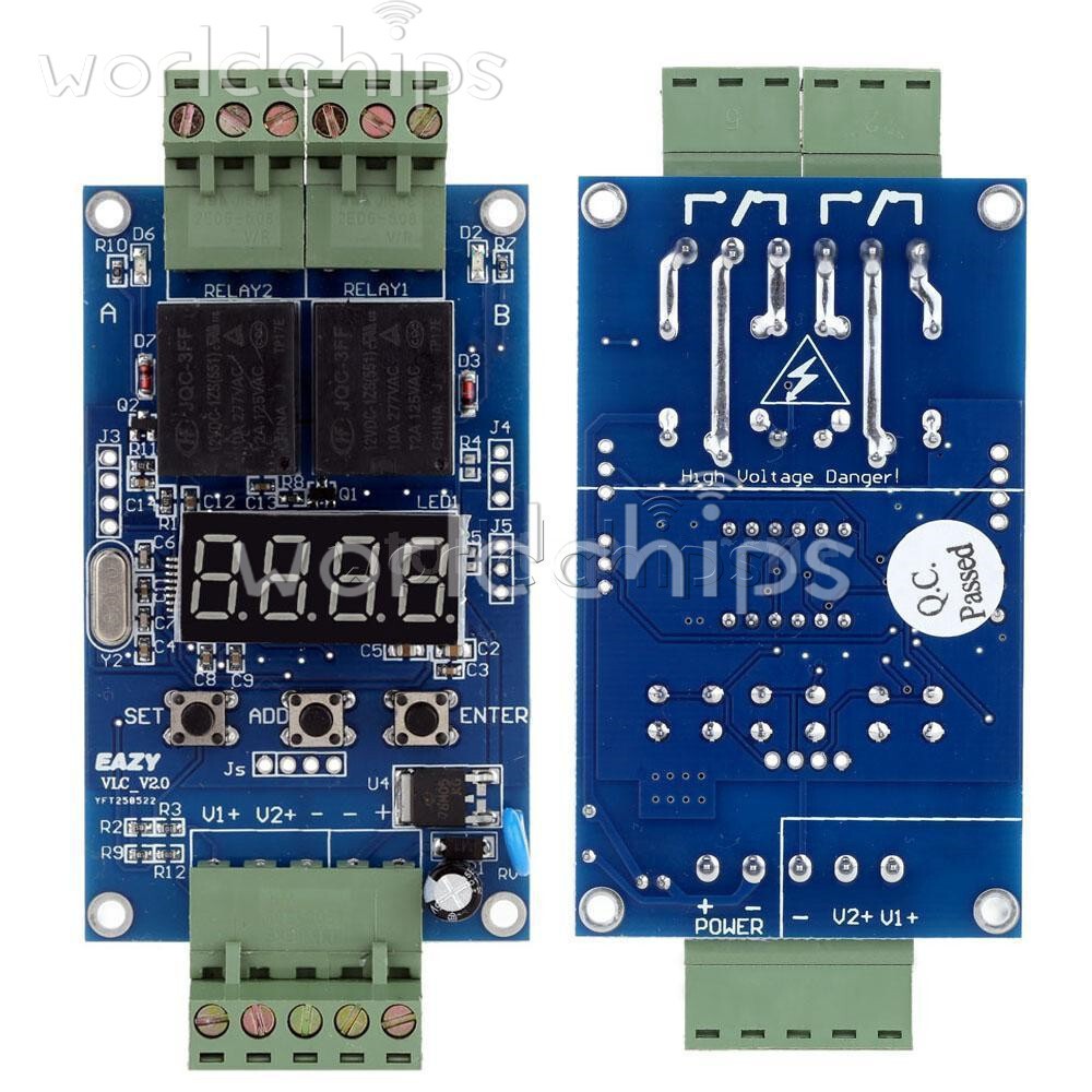 10PCS 12V Dual Programmable Relay Control Board Cycle Delay Timer Switch Module