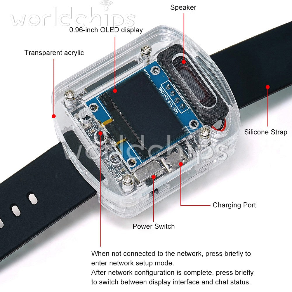 Xiaozhi AI Voice Wrist Watch DIY kit AI Dialogue Development Board ESP32S3N16R8
