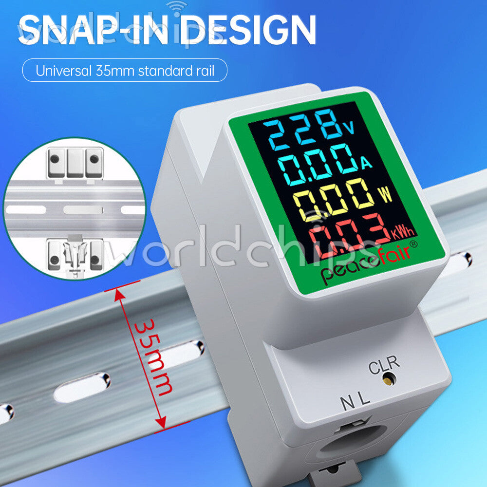 Digital Power Energy Voltmeter Ammeter Watt Kwh Power Meter Range AC50-300V 100A