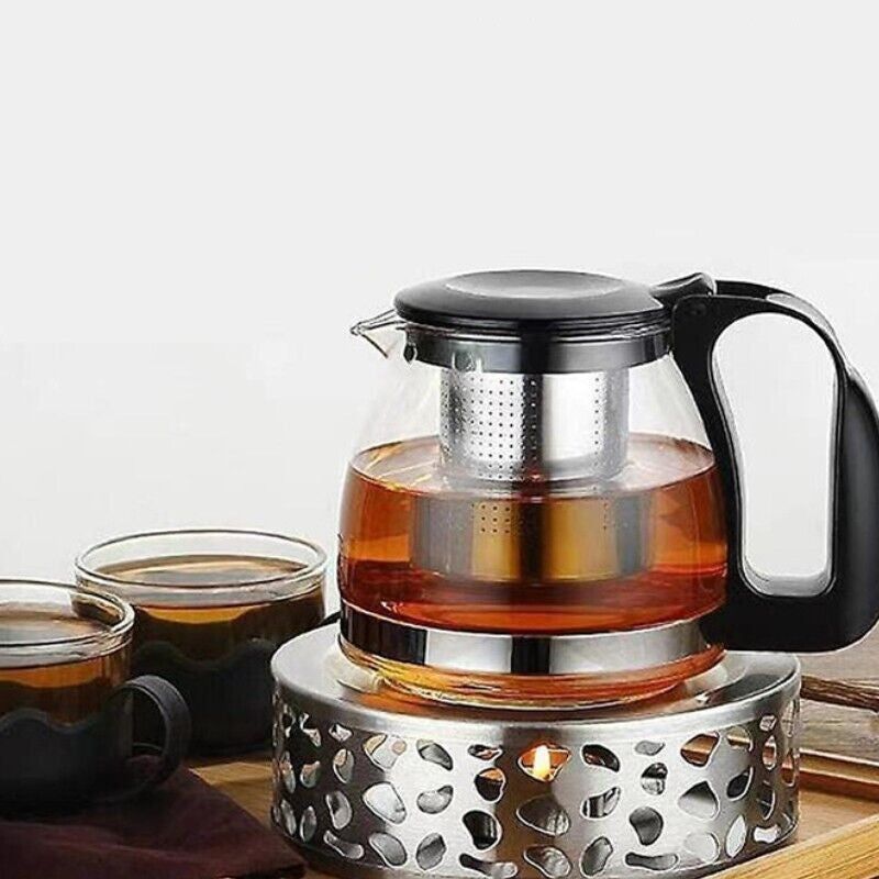 Stainless Steel Teapot Warmer Teapot Heater with Tealight Holder for Camping