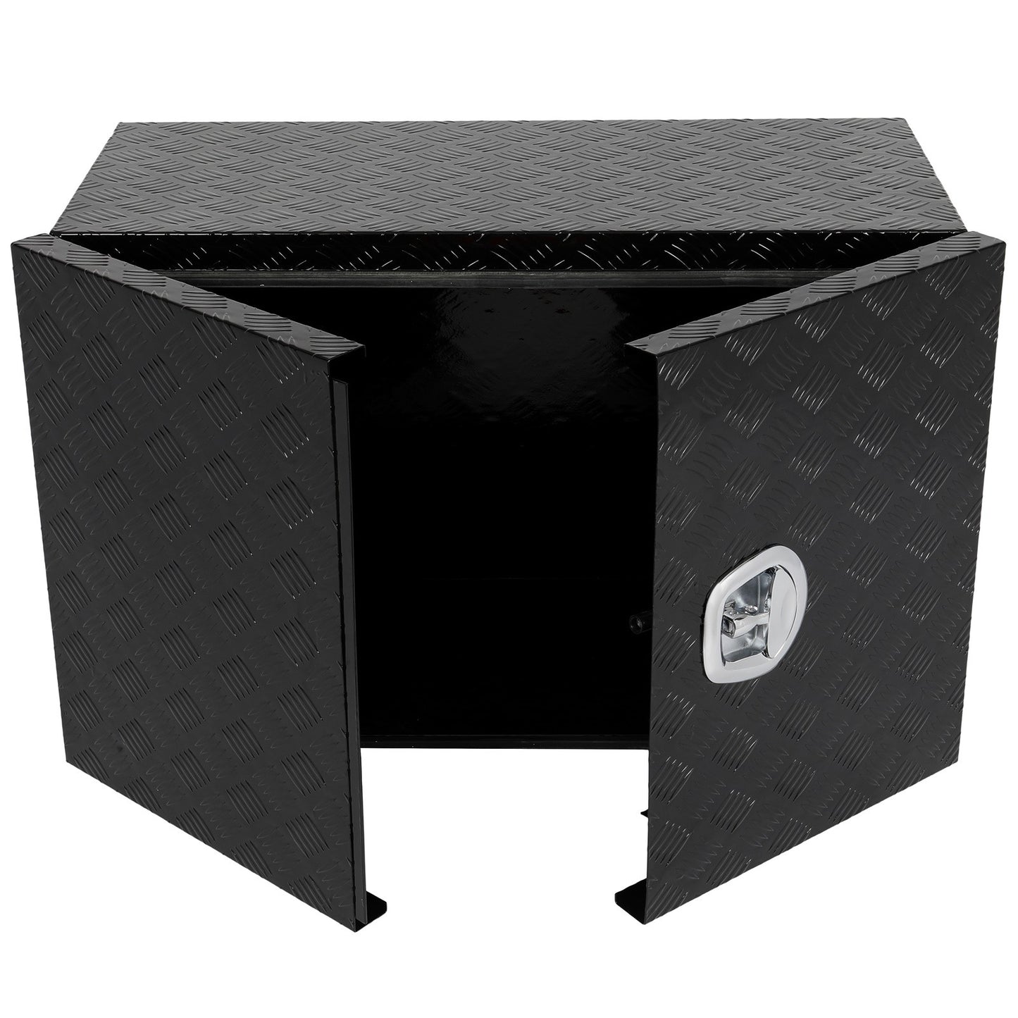 36"x18"x24" Aluminum Storage Tool Box W/2x Chain + Dovetail Lock For Truck Home