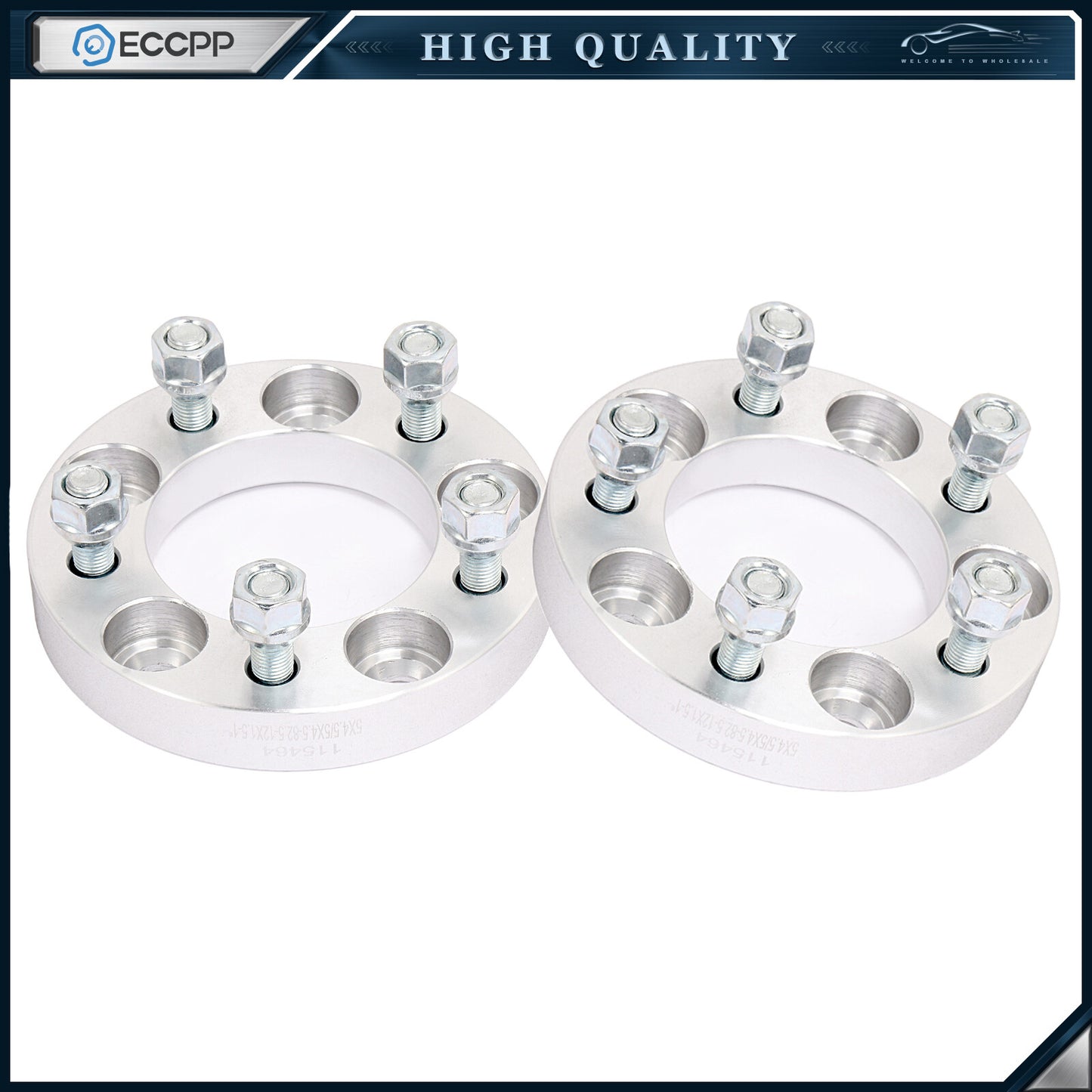 2X 1 inch Wheel Spacers 5x4.5 12x1.5 For Hyundai Genesis Coupe Veloster Tucson