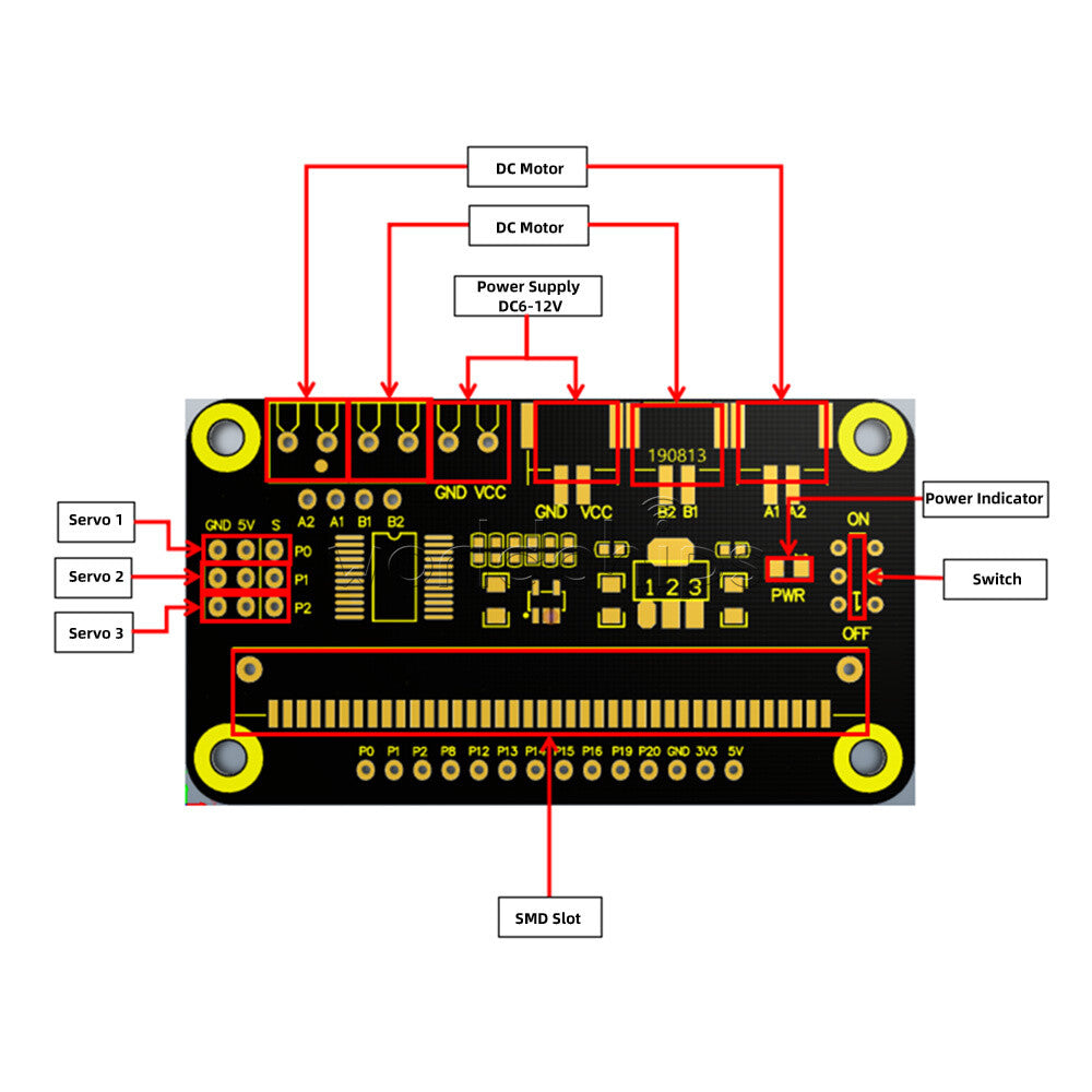 Micro Bit 5V Motor Driver Module Expansion Board TB6612FNG for Motor / Servo