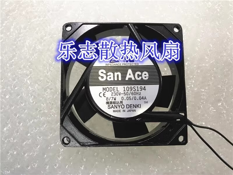 Sanyo San Ace 109S194 230V 8W/7W 0.05A/0.04A AC Cooling Fan