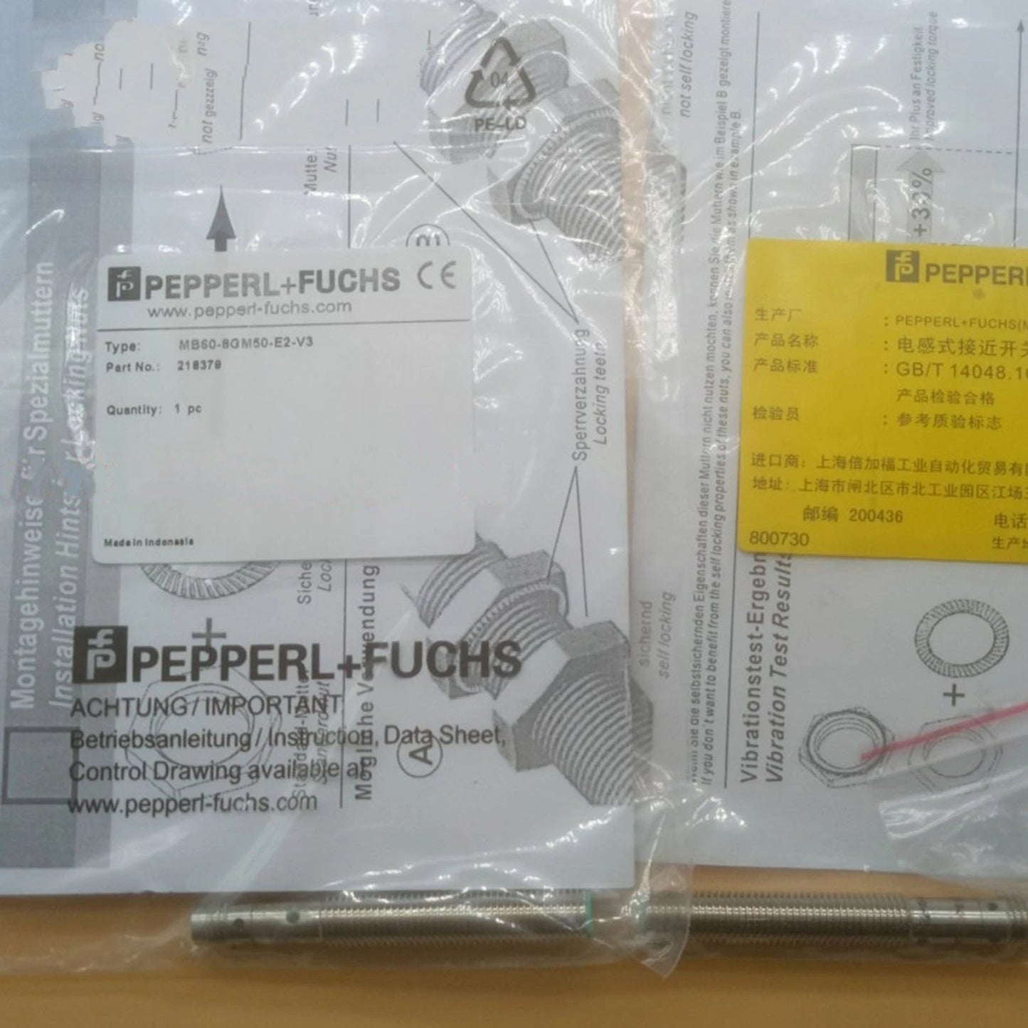 For Pepperl+Fuchs MB60-8GM50-E2-V3  Proximity Switch Free Shipping #P