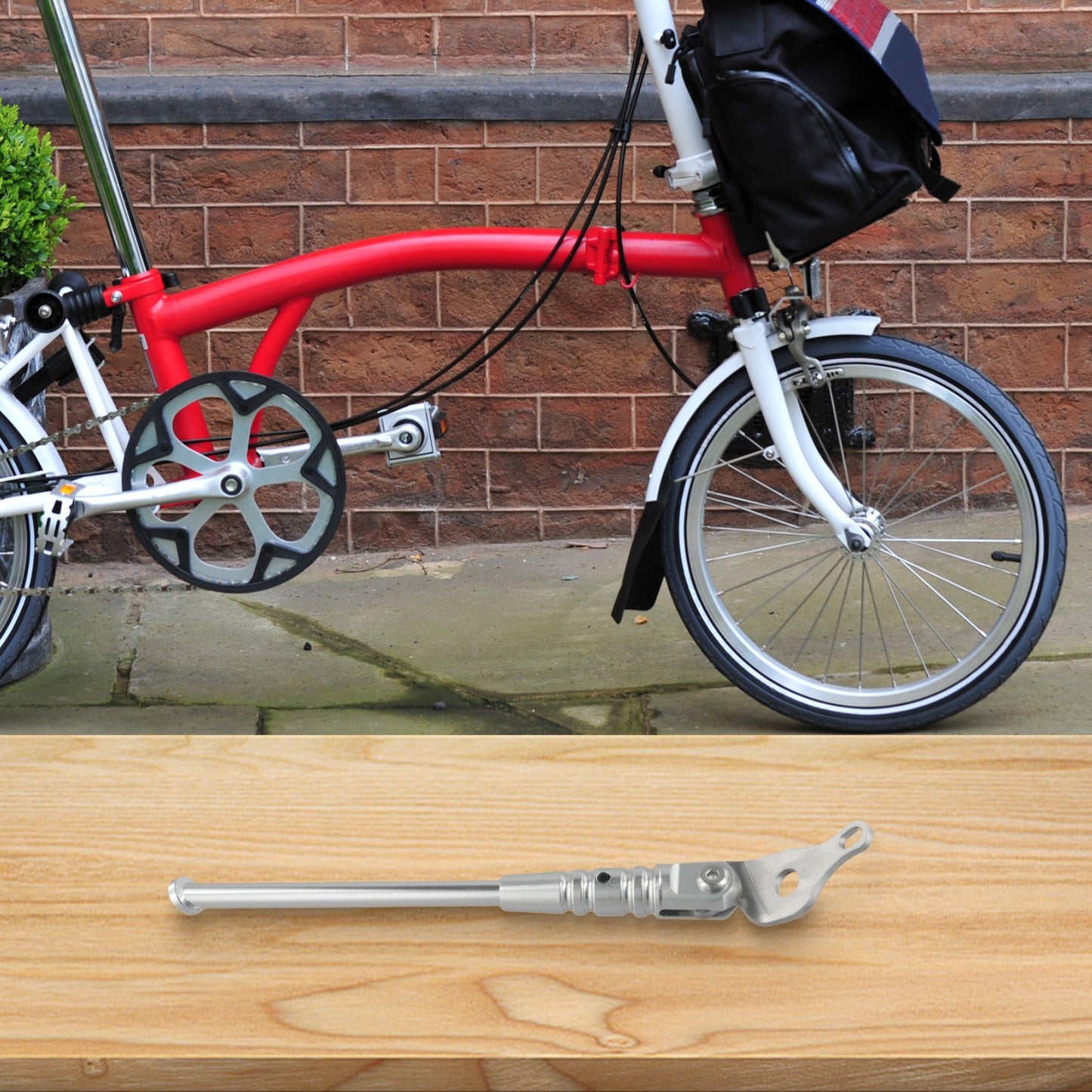 Kickstand for For BROMPTON Folding Bikes Made from Lightweight Aluminum Alloy
