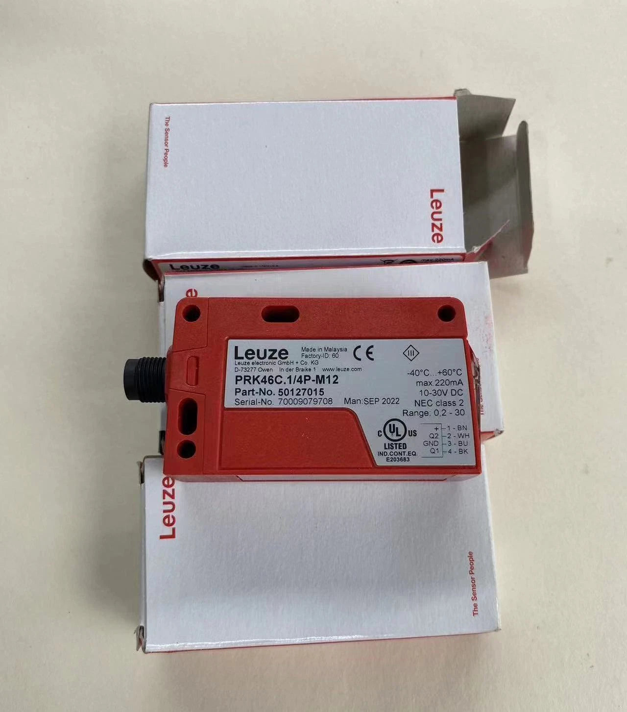 1pc Leuze PRK46C.1/4P-M12 50127015 replace PRK 46B/44.01-S12 50104393 transducer