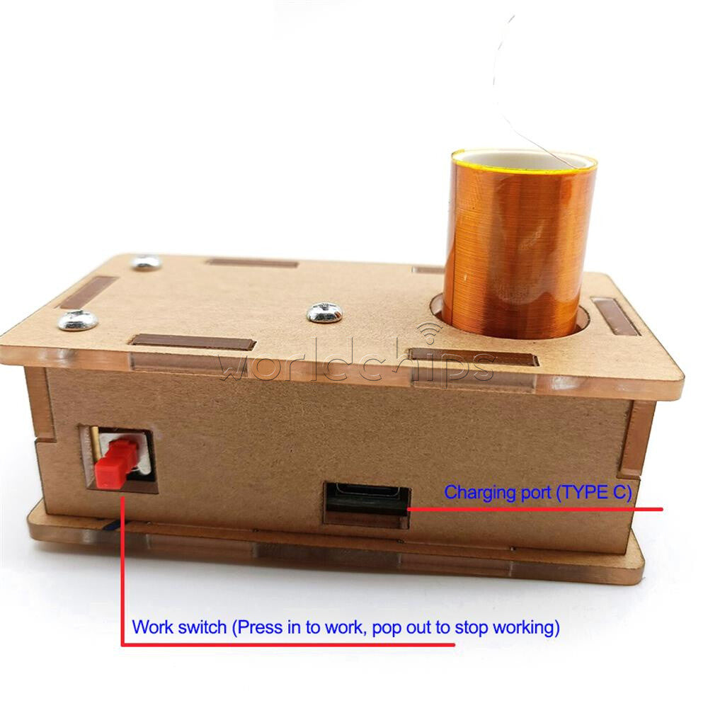 DIY Rechargeable Micro Tesla Coil Detector Electronic Anti Interference Tester