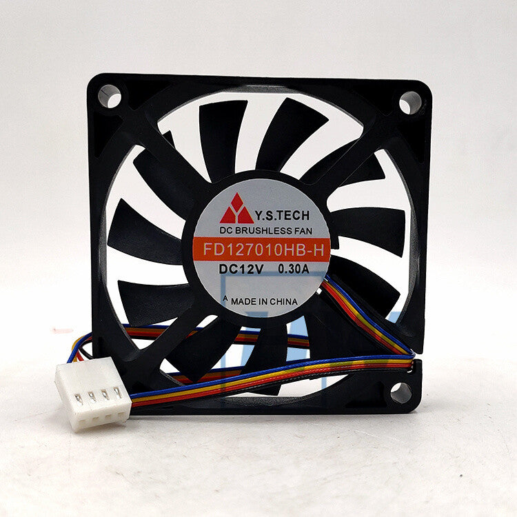 1PC  FD127010HB-H 12V0.30A 7010 7CM Ultra-thin 4-wire PWM Temperature Fan
