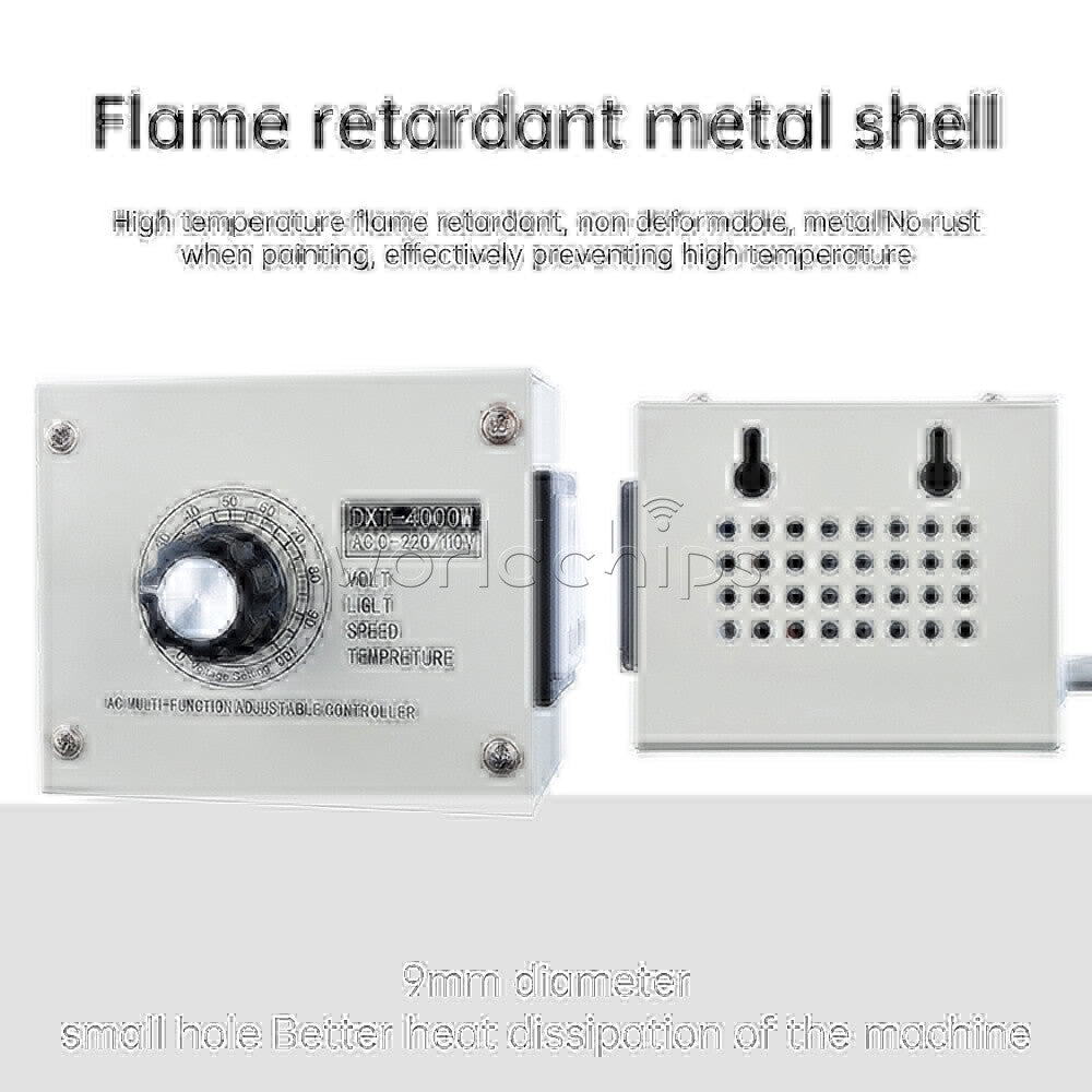 220V 4000W Adjustable Voltage Regulator Dimming SCR Temperature Speed Controller