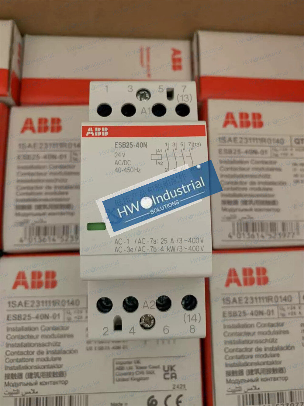 1/Piece ESB25-40N-01 ABB Building Contactor Coil Voltage 24VAC/DC 60Hz