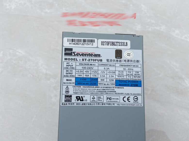 Seventeam Industrial Equipment Power Supply ST-270FUB 1U Small Power Supply 270W