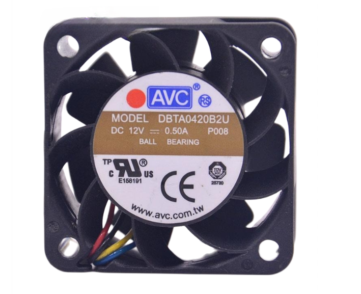 1 PC  AVC DBTA0420B2U 4020 12V 0.50A 4-wire PWM high-speed cooling device fan