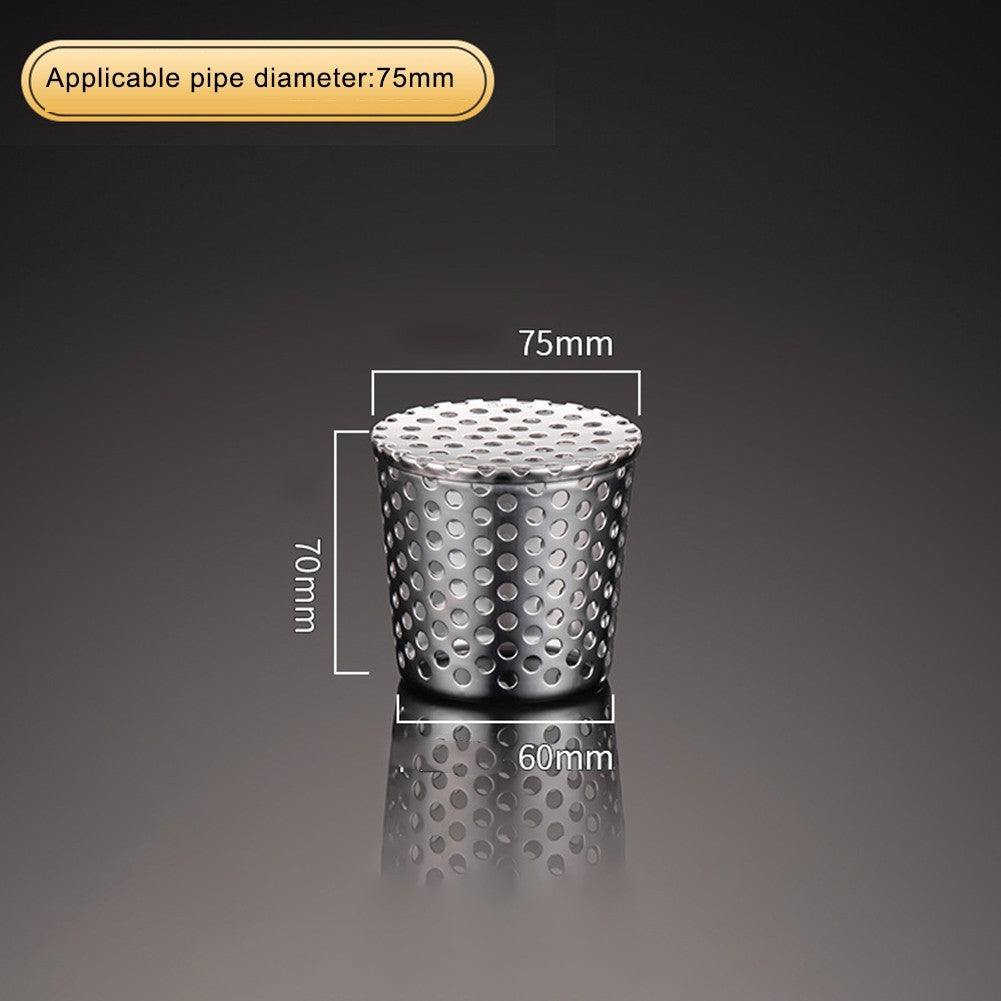 304 Stainless Steel Roof Drain Outlet Leaf Collector with Mesh Debris Filter