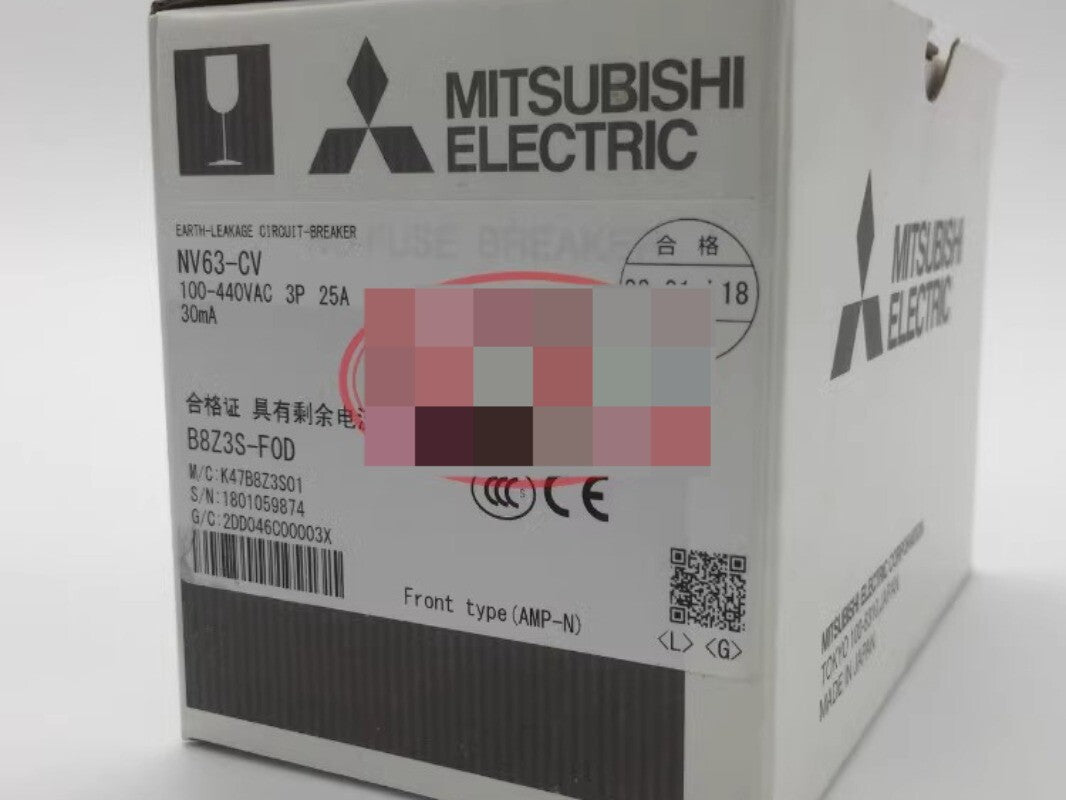 1pcs Mitsubishi Circuit Breaker NV63-CV 3P 25A 100-440V 30MA CE