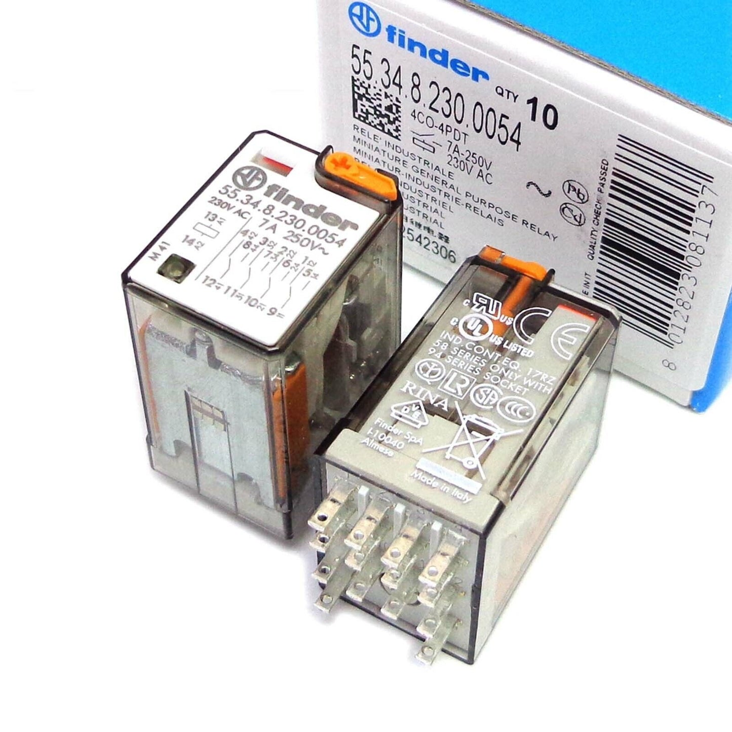 1Pc FINDER 55.34.8.230.0054 230VAC Power Relay 7A 250V 14Pins