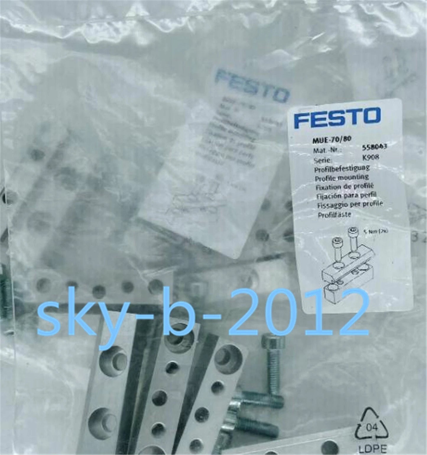 1 PCS   FESTO  Installation pieces  MUE-70/80  558043 #P
