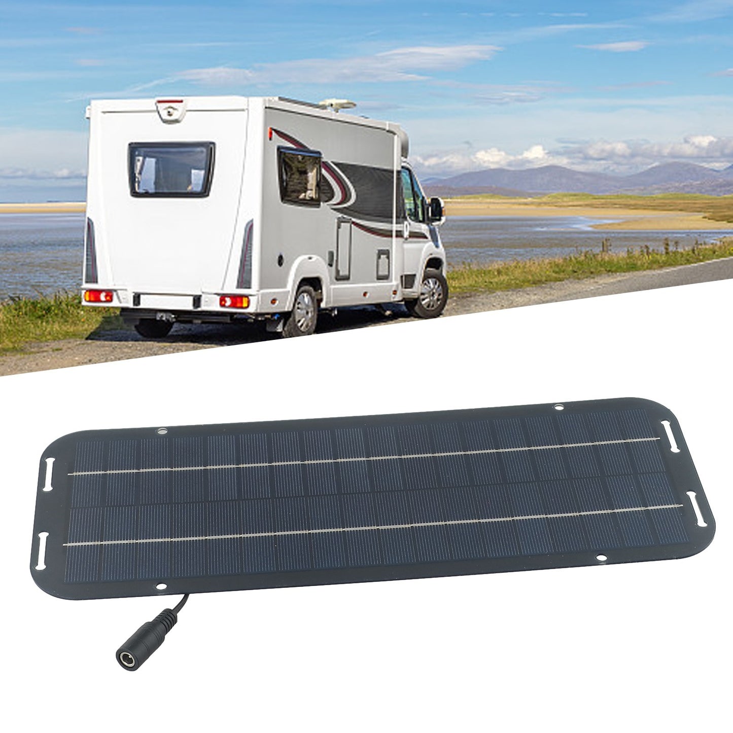 Waterproof 60W Solar Panel Trickle Battery Charger for Car Van Boat Kit