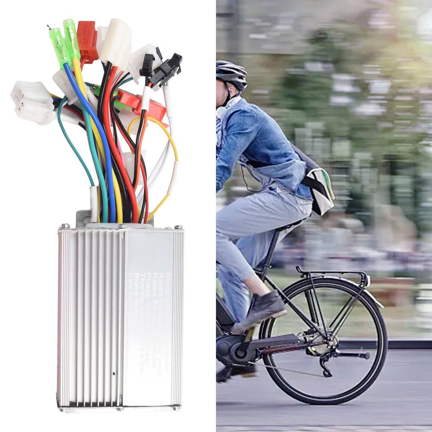 36V 48V 350W Ebike Motor Brushed Controller Box For Electric Bicycle Scooter