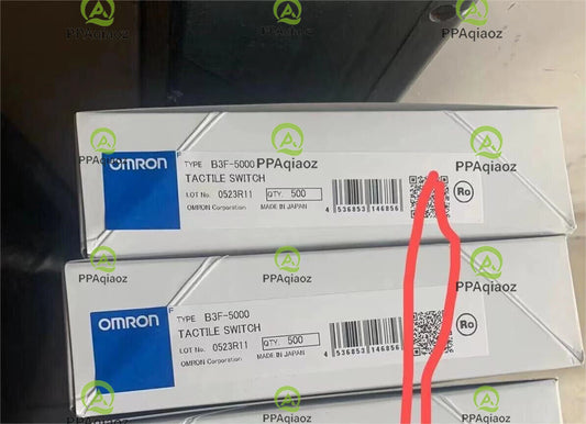 500PCS/BOX   OMRON   B3F-5000  SWITCH TACTILE SPST-NO 0.05A 24V . .