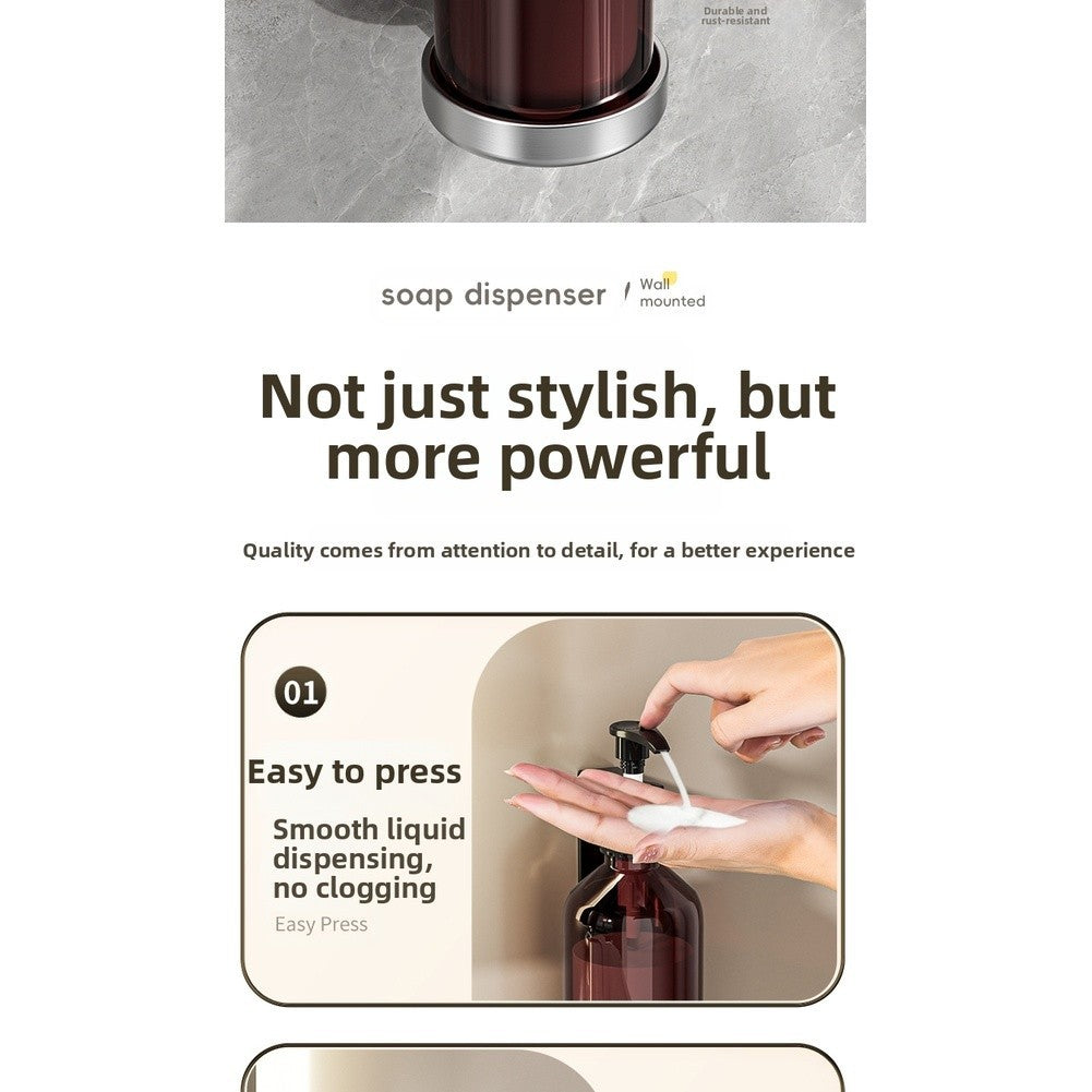 304 Stainless Steel Soap Dispenser with Lock Wall Mounted for Multiple Liquids