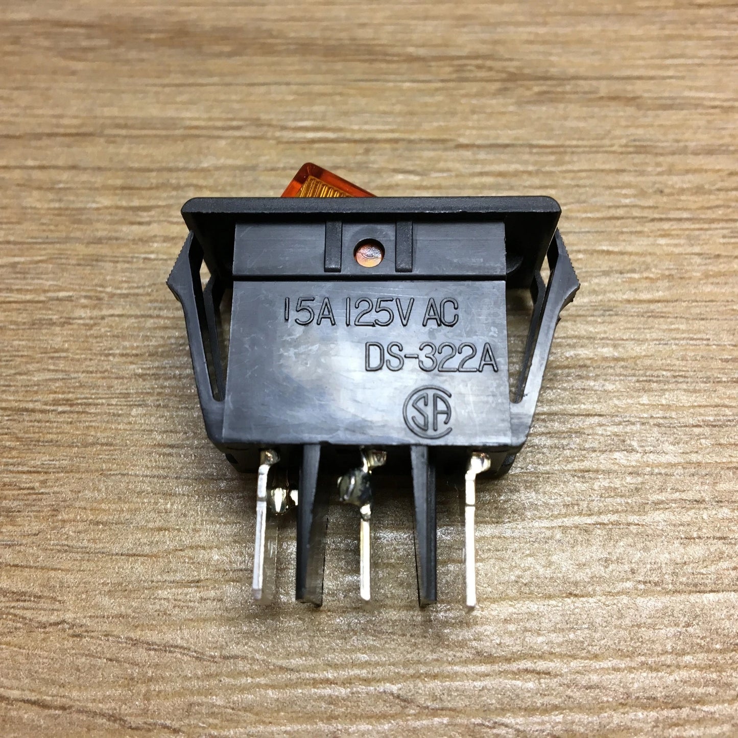 1PC MIYAMA DS-322A 15A 125VAC 3pins 2positions Rocker switch with lamp