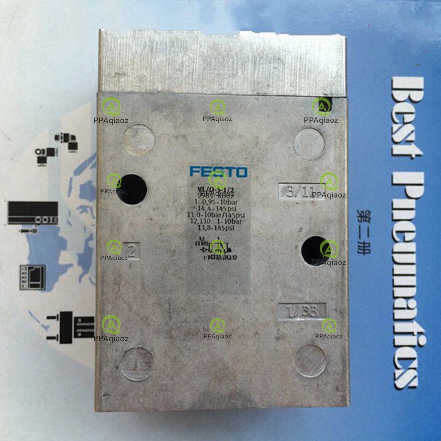 One Festo VL/O-3-1/2 9983 Pneumatic Valve Free Shipping VLO312