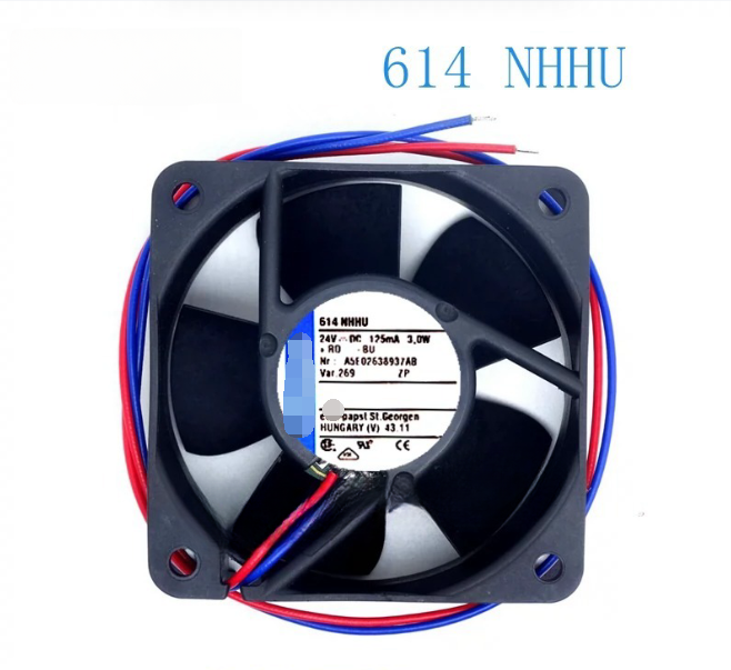 614NHHU DC24V 3.0W 125mA two-wire high-end fan