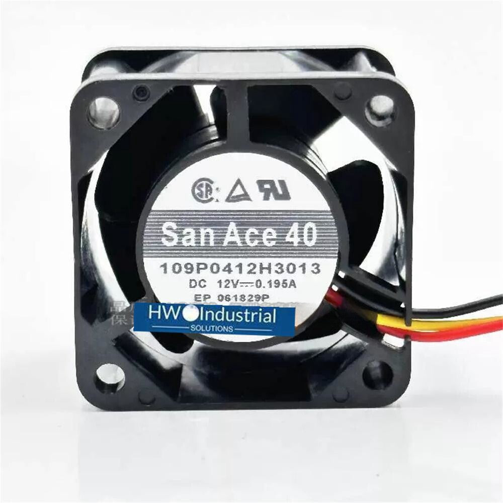 1/piece SANYO 109P0412H3013 12V 0.195A 4028 4CM  3-wire Power Supply Server Fan