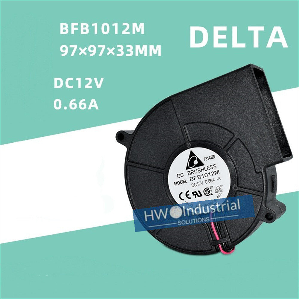 1/piece Delta BFB1012M 2-wire 12V 0.66A 9733 Centrifugal Turbine Blower Fan