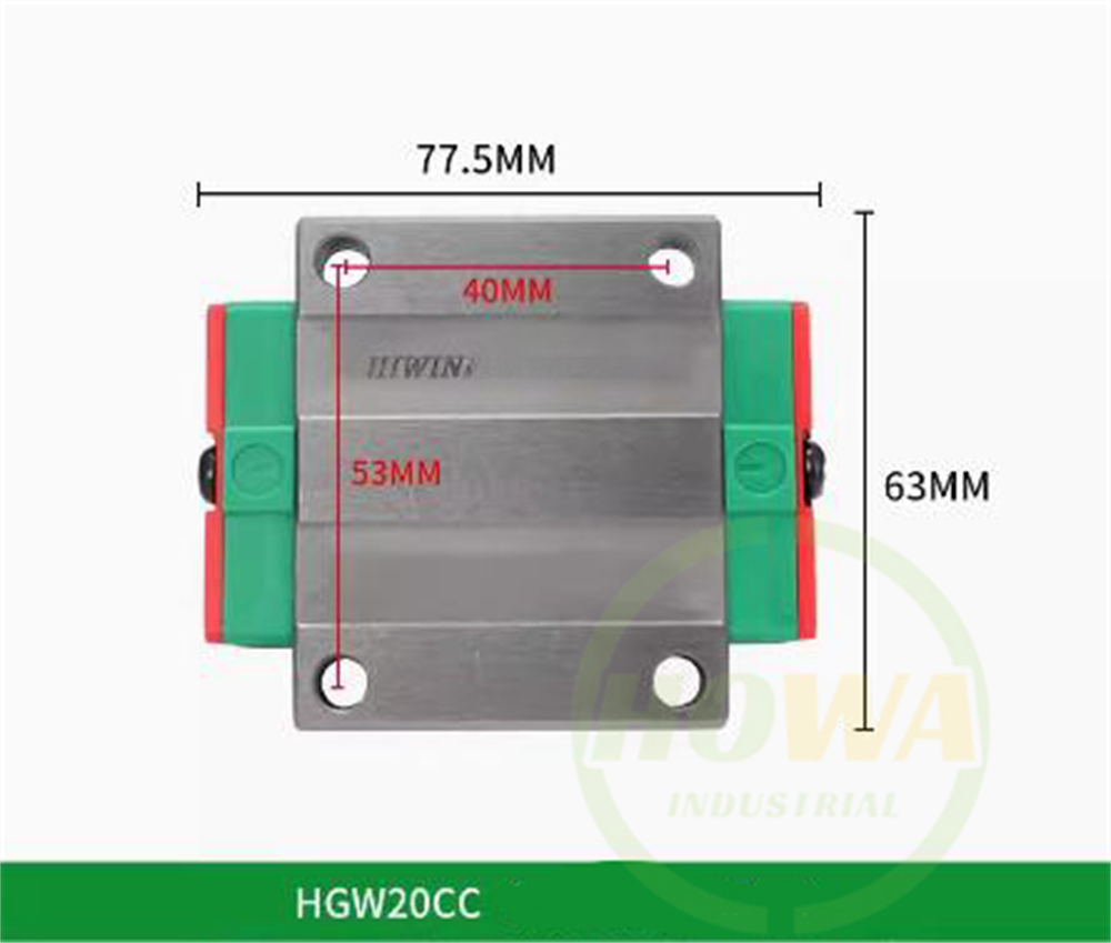 1/Piece  HIWIN Linear Guide Square Slider HGW20CC
