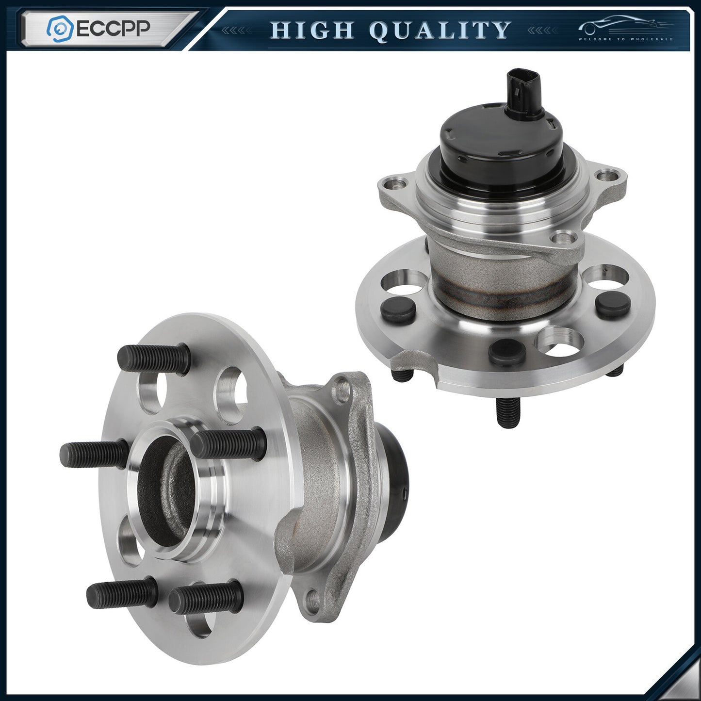 2 Pcs Wheel Hub Bearings Assembly Rear FWD For Toyota Sienna 2004-2008 2009 2010