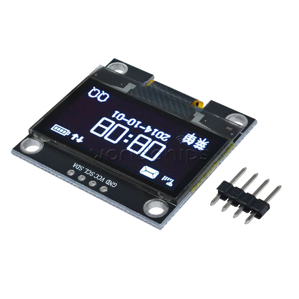 5x 1.3" White OLED LCD 4PIN Display Module IIC I2C Interface 128x64 for Arduino