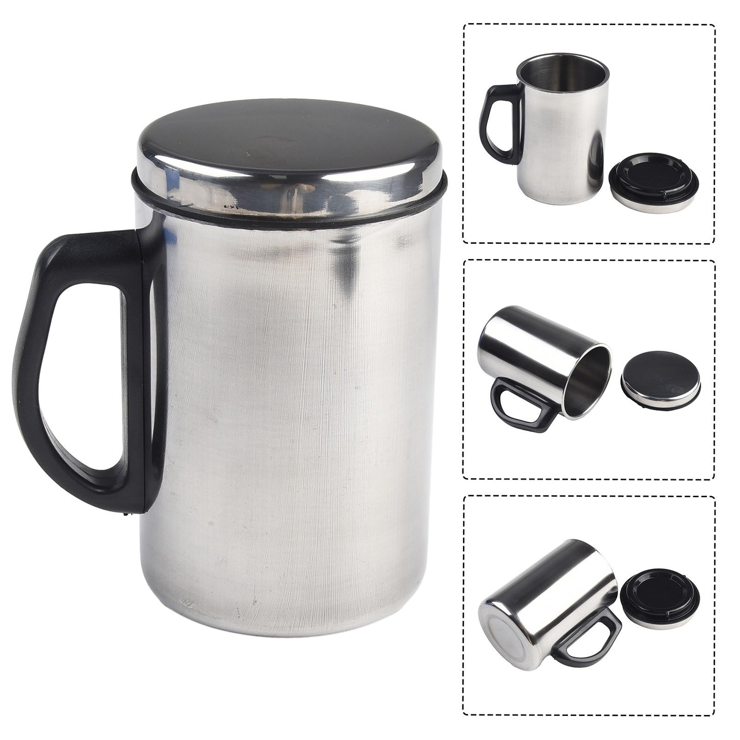 Stainless Steel Camping Wall Insulated Cup Tea Large Coffee Beer Mug 350/500ML