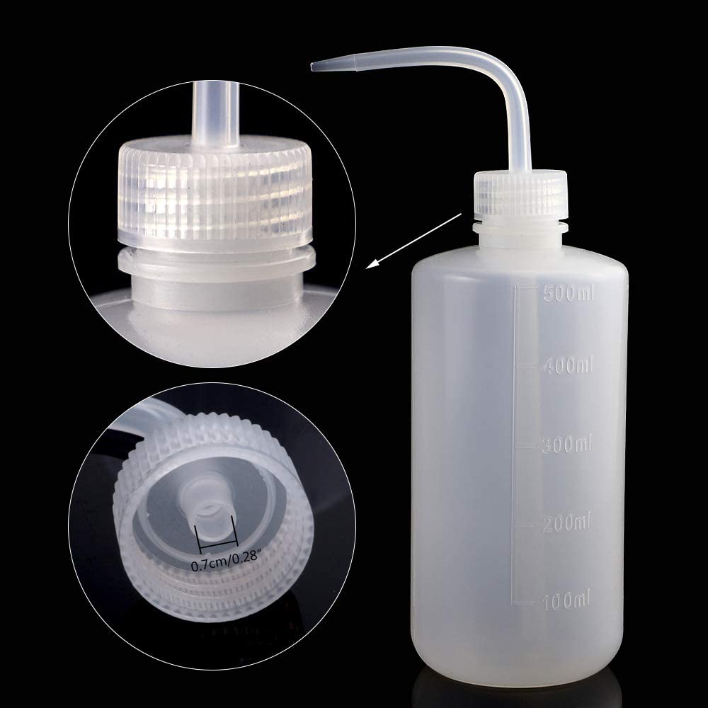 Lab Necessities 6 Pack 500ml LDPE Squeeze Bottles for Everyday Laboratory Use