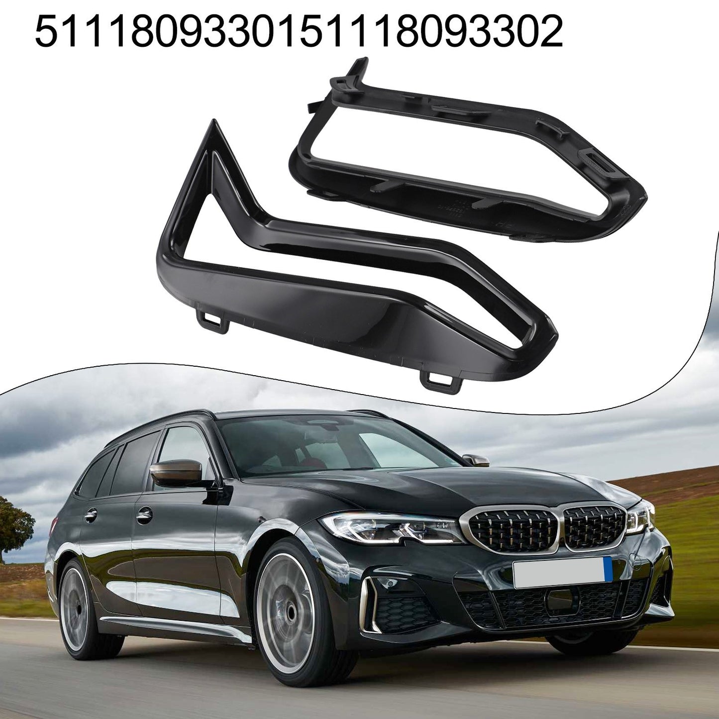 Bumper Side Grille Front Bumper Trim Car Maintenance High-quality Materials