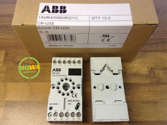 Pack/10pieces  ABB Plug-in Relay Accessory Base CR-U3S 1SVR405660R0010