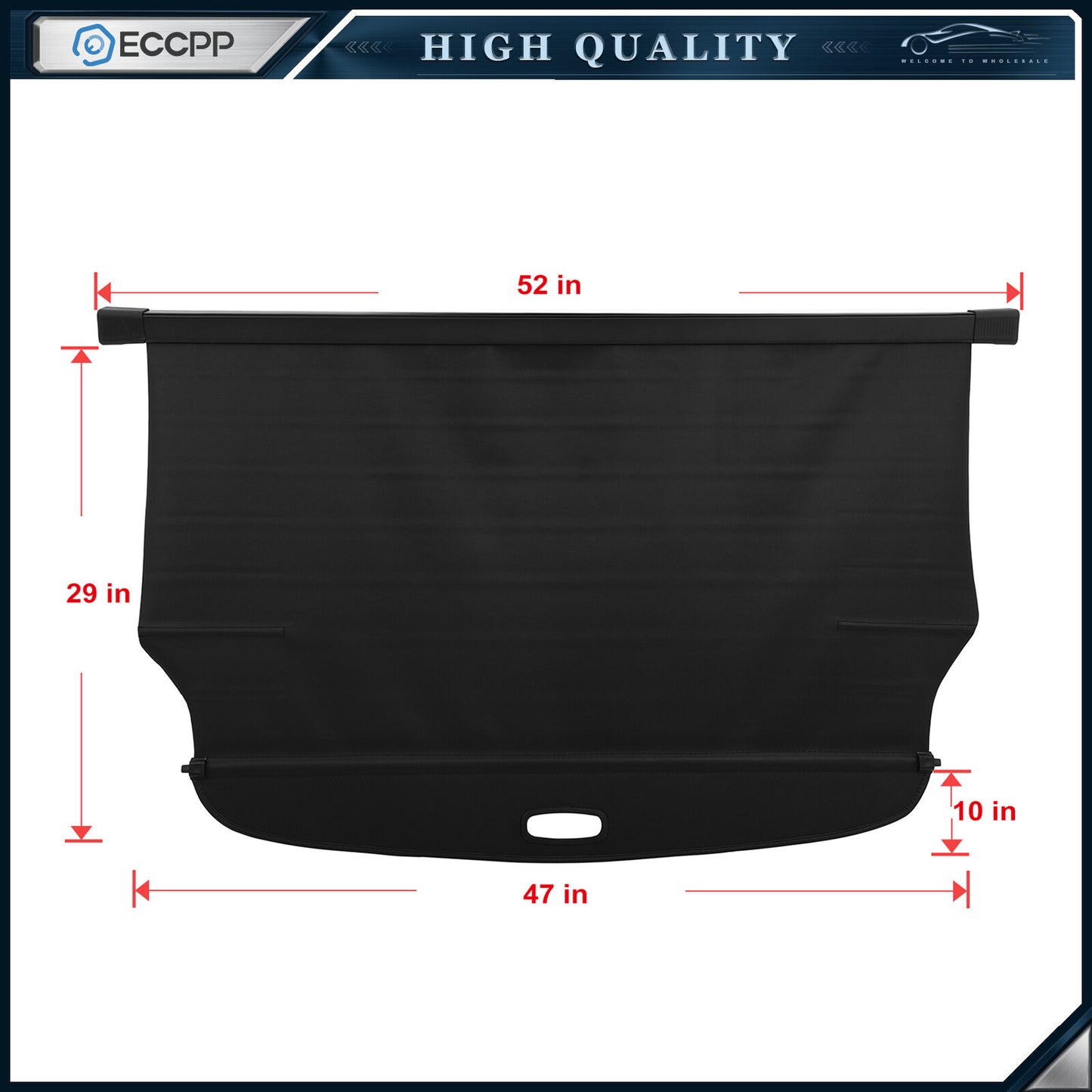 Rear Tonneau Retractable Security Shield Cargo Cover For Nissan Rogue 2014-2020