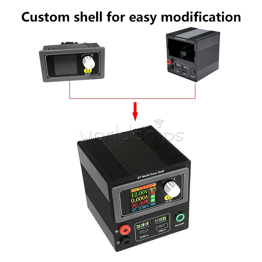 Fast Charging PD Type-C XYS3580 XY-3606 CNC DC Regulated Power Supply DIY Shell