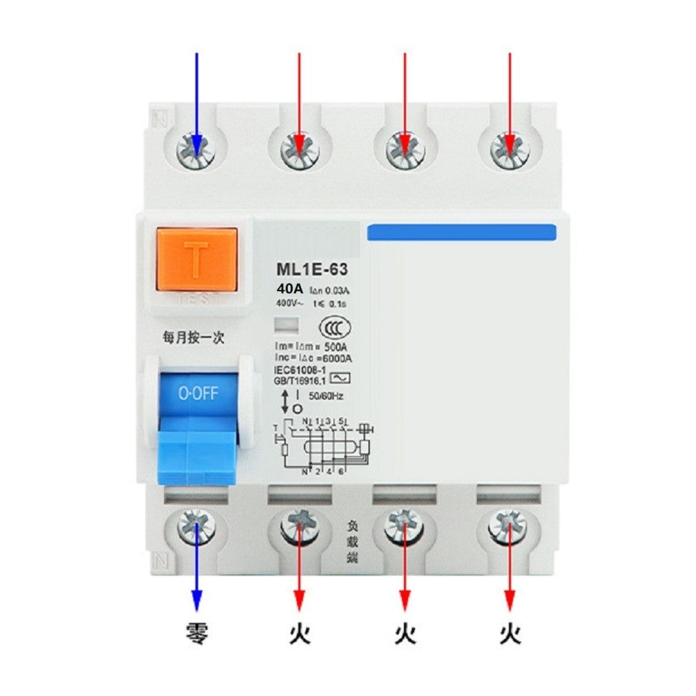 Leakage Protector ML1E63 for 25A 32A 40A 63A Rated Circuit Breaker 400V