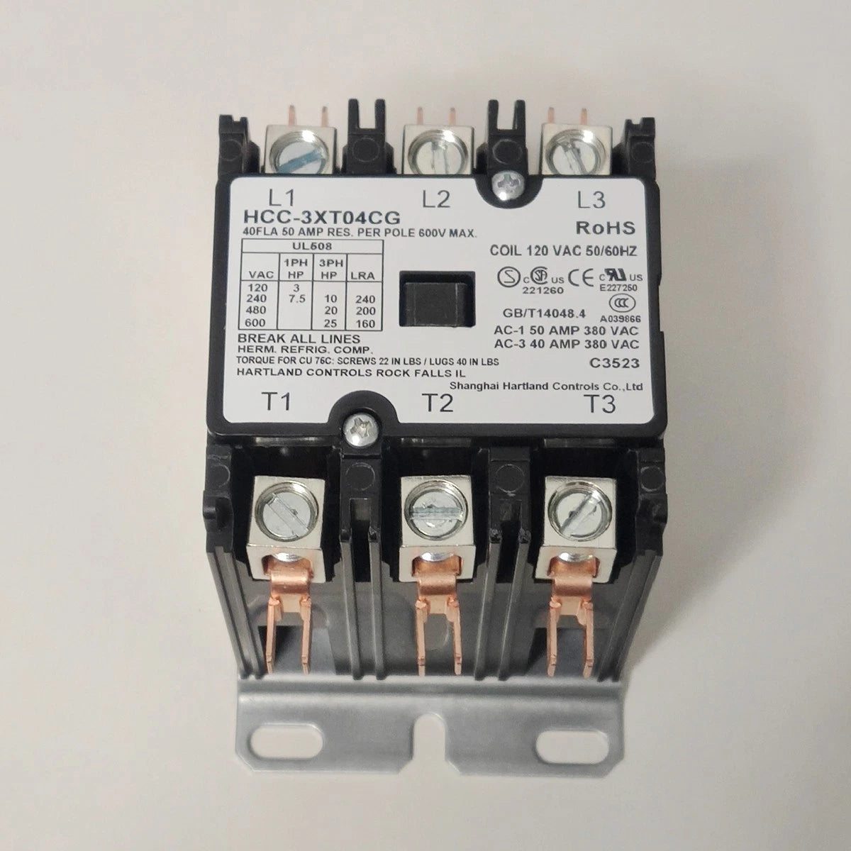 1PCS HCC-3XT04CG 120V 40A contactor for dishwasher High load three phase