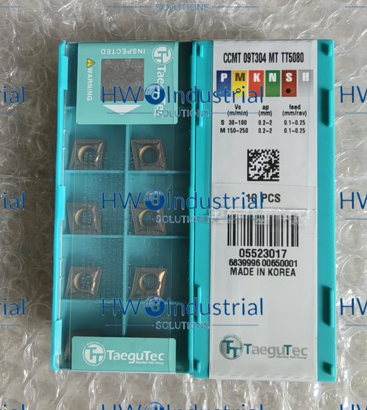 10Pieces/Box Taegutec CCMT09T304MT TT5080 Turning Blade Carbide Inserts