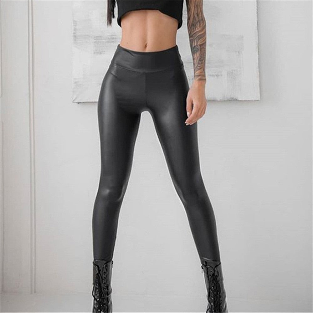 Women PU Leather Pants Women Clothes Sexy Tight Casual S-5XL Attractive
