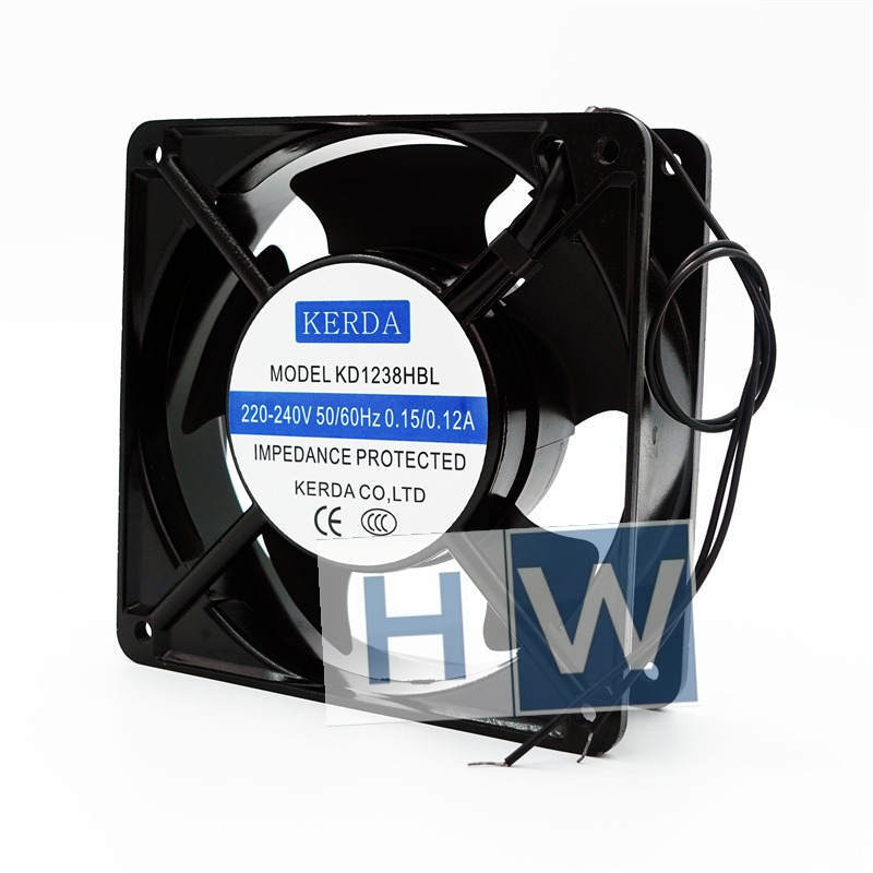1PC Kerda KD1238HBL 220-240V 0.15A/0.12A 120*38mm 12CM Cabinet Cooling Fan